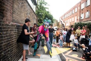 Performers and participants at Chisenhale Summer of Art 2021. Photo by Lidia Crisafulli